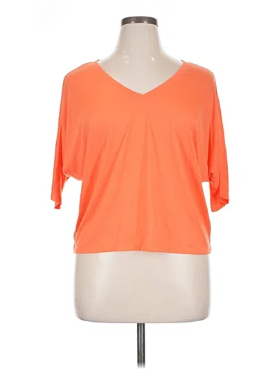 Pre-owned Unbranded 3/4 Sleeve T-shirt In Orange