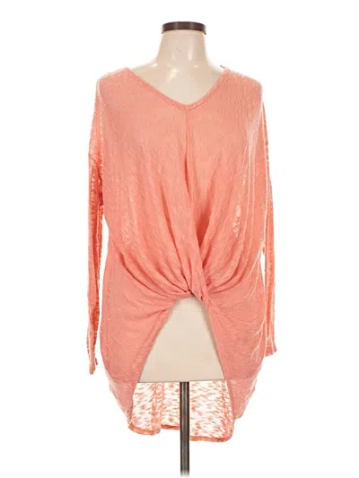 Pre-owned Unbranded 3/4 Sleeve T-shirt In Orange