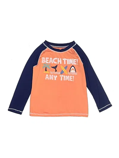 Pre-owned Unbranded Kids' 3/4 Sleeve T-shirt In Orange