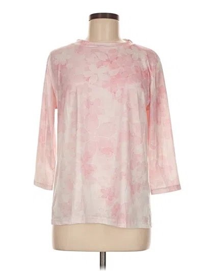 Pre-owned Unbranded 3/4 Sleeve T-shirt In Pink