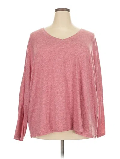 Pre-owned Unbranded 3/4 Sleeve T-shirt In Pink