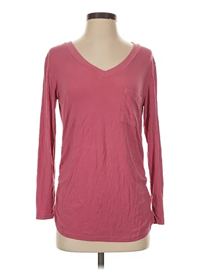 Pre-owned Unbranded 3/4 Sleeve T-shirt In Pink