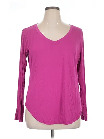 Pre-owned Unbranded 3/4 Sleeve T-shirt In Pink