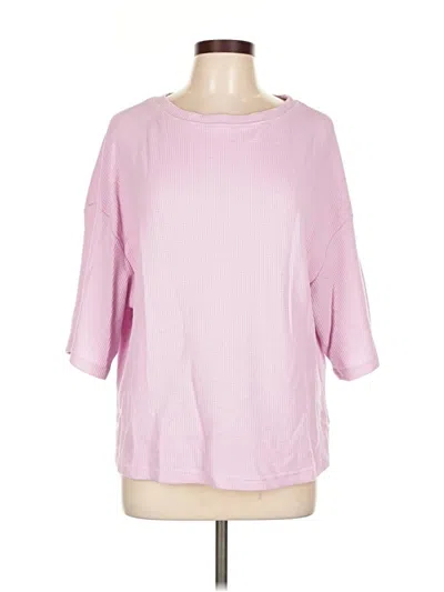 Pre-owned Unbranded 3/4 Sleeve T-shirt In Pink