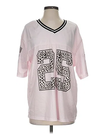 Pre-owned Unbranded 3/4 Sleeve T-shirt In Pink