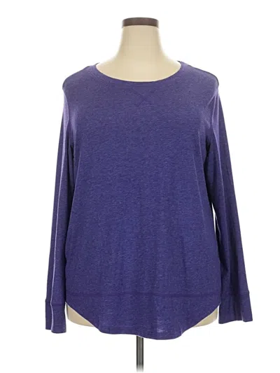 Pre-owned Unbranded 3/4 Sleeve T-shirt In Purple