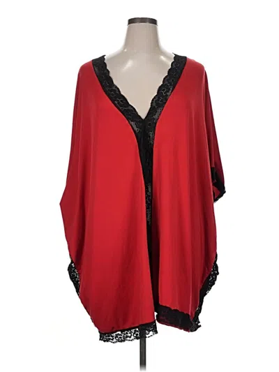 Pre-owned Unbranded 3/4 Sleeve T-shirt In Red