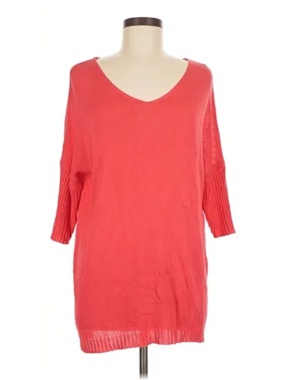 Pre-owned Unbranded 3/4 Sleeve T-shirt In Red