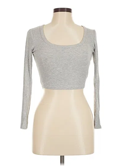 Pre-owned Unbranded 3/4 Sleeve T-shirt In Silver