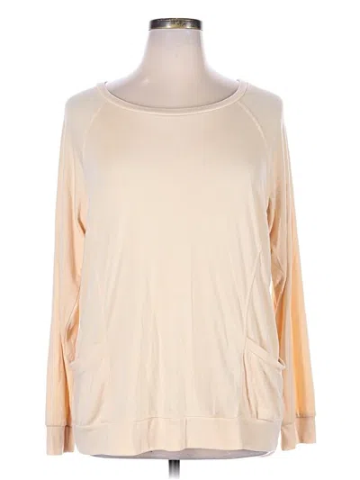 Pre-owned Unbranded 3/4 Sleeve T-shirt In Tan