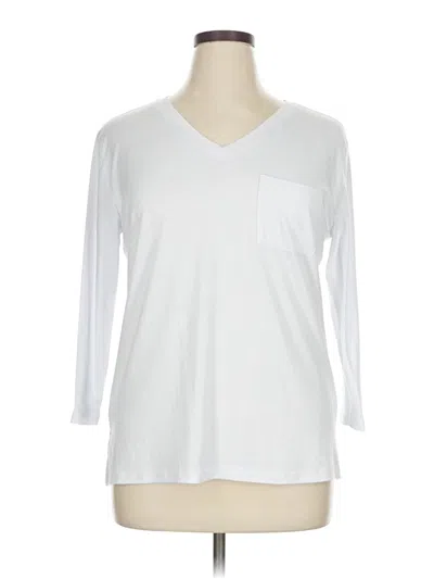Pre-owned Unbranded 3/4 Sleeve T-shirt In White