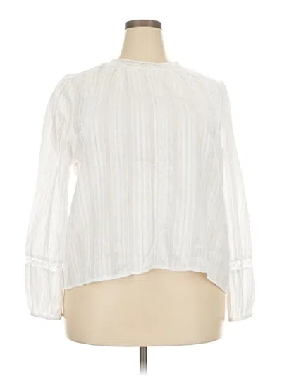 Pre-owned Unbranded 3/4 Sleeve T-shirt In White