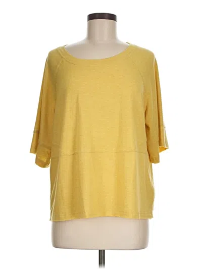 Pre-owned Unbranded 3/4 Sleeve T-shirt In Yellow