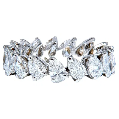Pre-owned Unbranded 5ct Natural Diamonds Pear Shape Eternity Band 14kt Gold Ref 12327 In Multi
