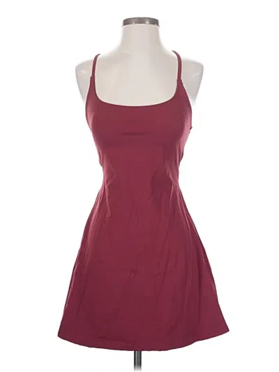 Pre-owned Unbranded Active Dress In Burgundy