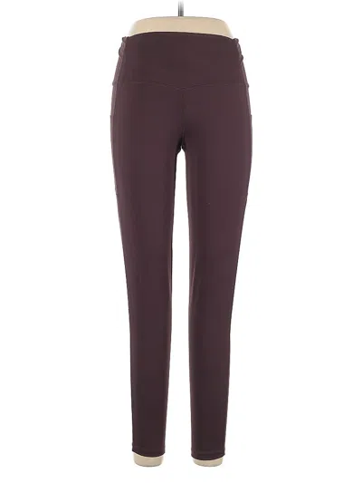 Pre-owned Unbranded Active Pants In Burgundy