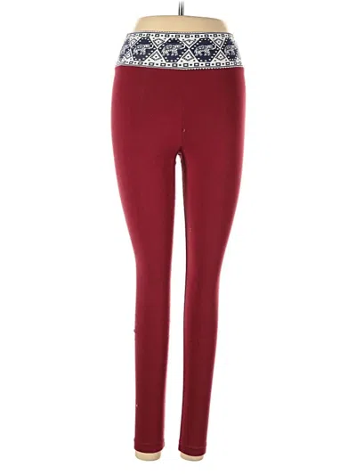 Pre-owned Unbranded Active Pants In Burgundy