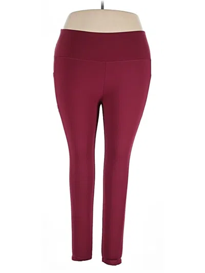 Pre-owned Unbranded Active Pants In Burgundy