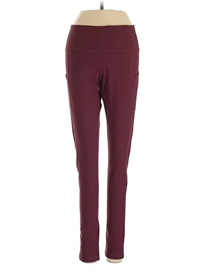 Pre-owned Unbranded Active Pants In Burgundy