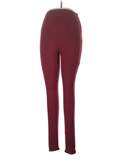 Pre-owned Unbranded Active Pants In Burgundy