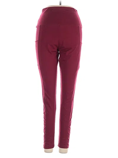 Pre-owned Unbranded Active Pants In Burgundy
