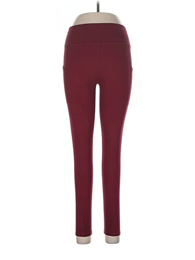 Pre-owned Unbranded Active Pants In Burgundy