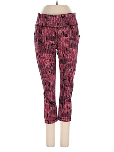 Pre-owned Unbranded Active Pants In Burgundy