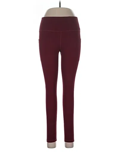 Pre-owned Unbranded Active Pants In Burgundy
