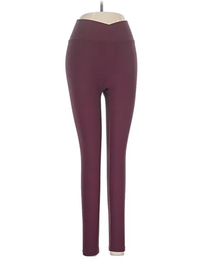 Pre-owned Unbranded Active Pants In Burgundy