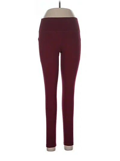 Pre-owned Unbranded Active Pants In Burgundy