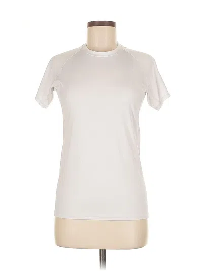 Pre-owned Unbranded Active T-shirt In White