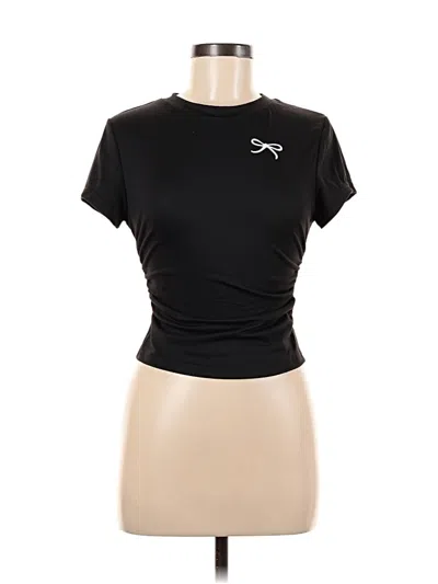 Pre-owned Unbranded Active T-shirt In Black
