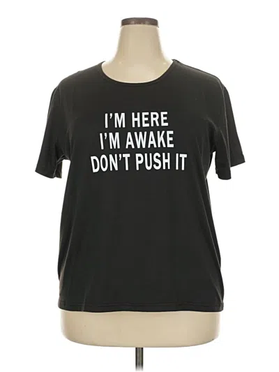 Pre-owned Unbranded Active T-shirt In Black