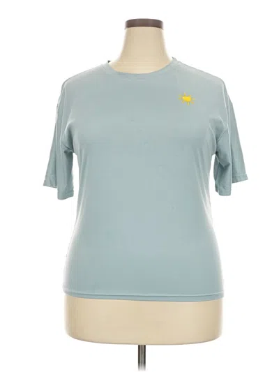 Pre-owned Unbranded Active T-shirt In Blue
