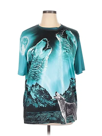 Pre-owned Unbranded Active T-shirt In Blue