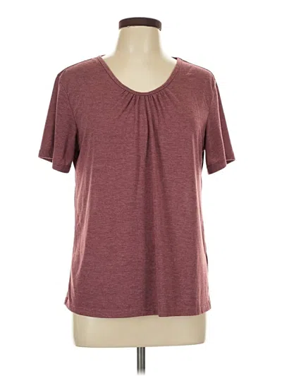 Pre-owned Unbranded Active T-shirt In Burgundy