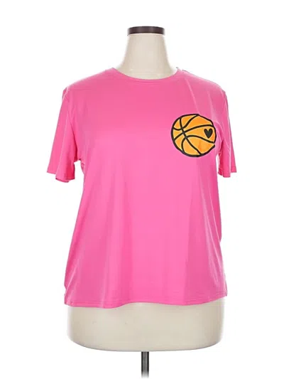 Pre-owned Unbranded Active T-shirt In Pink