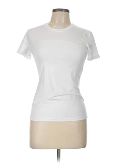 Pre-owned Unbranded Active T-shirt In White