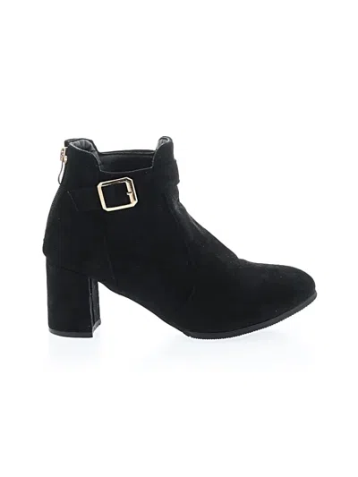 Pre-owned Unbranded Ankle Boots In Black