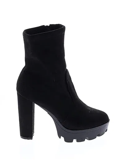 Pre-owned Unbranded Ankle Boots In Black
