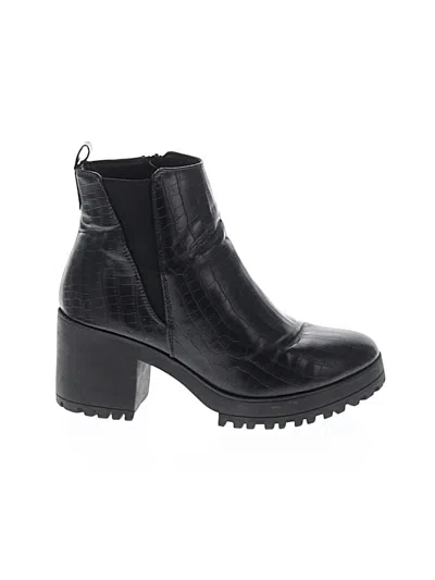 Pre-owned Unbranded Ankle Boots In Black