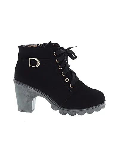 Pre-owned Unbranded Ankle Boots In Black