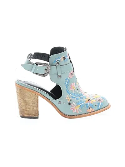 Pre-owned Unbranded Ankle Boots In Blue