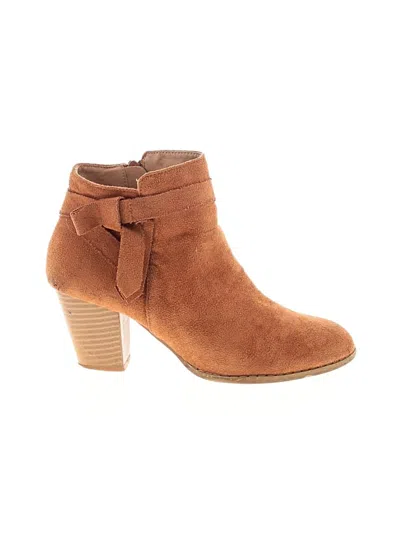Pre-owned Unbranded Ankle Boots In Brown