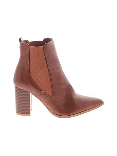 Pre-owned Unbranded Ankle Boots In Brown