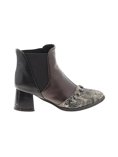 Pre-owned Unbranded Ankle Boots In Brown
