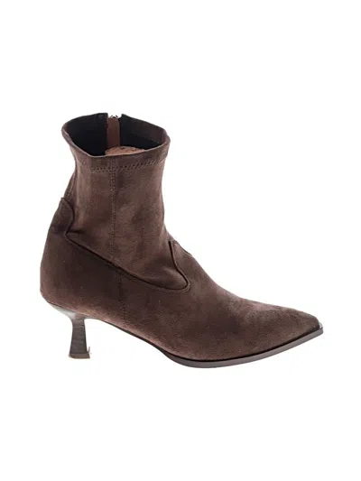 Pre-owned Unbranded Ankle Boots In Brown