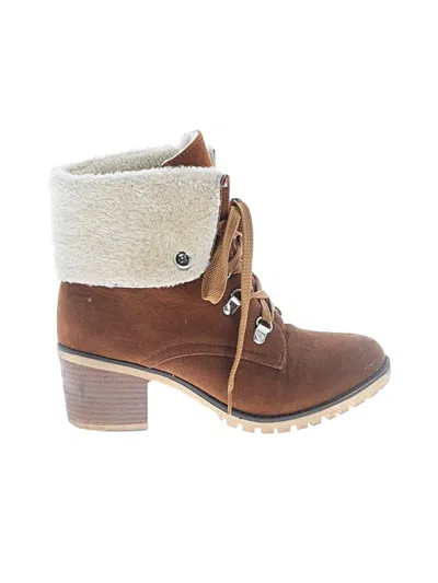Pre-owned Unbranded Ankle Boots In Brown