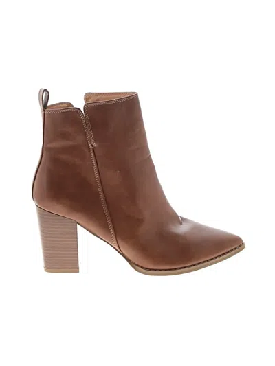 Pre-owned Unbranded Ankle Boots In Brown