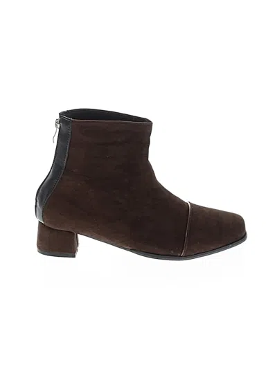 Pre-owned Unbranded Ankle Boots In Brown